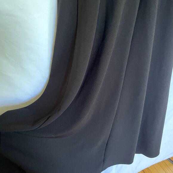 NWT Lulus black full length dress open back deep princess neckline size M - Picture 8 of 9